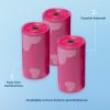 imageBest Pet Supplies Poop Bags for Dogs 50 PostConsumer Recycled Content dog waste bags on rolls fits all poop bag holders for leashes  150 Count Assorted Colors ScentedPink Heart