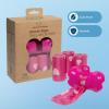 imageBest Pet Supplies Poop Bags for Dogs 50 PostConsumer Recycled Content dog waste bags on rolls fits all poop bag holders for leashes  150 Count Assorted Colors ScentedPink Heart