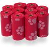 imageBest Pet Supplies Poop Bags for Dogs 50 PostConsumer Recycled Content dog waste bags on rolls fits all poop bag holders for leashes  150 Count Assorted Colors ScentedRed