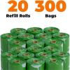 imageBest Pet Supplies Poop Bags for Dogs 50 PostConsumer Recycled Content dog waste bags on rolls fits all poop bag holders for leashes  150 Count Assorted Colors ScentedGRS Green