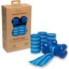 imageBest Pet Supplies Poop Bags for Dogs 50 PostConsumer Recycled Content dog waste bags on rolls fits all poop bag holders for leashes  150 Count Assorted Colors ScentedBlue Strips