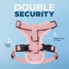 imageVoyager Stepin Lock Adjustable Cat Harness w Cat Leash Combo Set with Neoprene Handle 5ft  Supports Small Medium and Large Breed Cats by Best Pet Supplies  ArmyBlack Trim SHarness Leash Set Pink