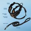 imageVoyager Stepin Lock Adjustable Cat Harness w Cat Leash Combo Set with Neoprene Handle 5ft  Supports Small Medium and Large Breed Cats by Best Pet Supplies  ArmyBlack Trim SArmy 327