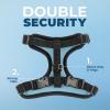 imageVoyager Stepin Lock Adjustable Cat Harness w Cat Leash Combo Set with Neoprene Handle 5ft  Supports Small Medium and Large Breed Cats by Best Pet Supplies  ArmyBlack Trim SBlack TrimBaby Blue 327