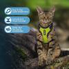 imageVoyager Stepin Lock Adjustable Cat Harness w Cat Leash Combo Set with Neoprene Handle 5ft  Supports Small Medium and Large Breed Cats by Best Pet Supplies  ArmyBlack Trim SBlack TrimLime 327