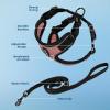 imageVoyager Stepin Lock Adjustable Cat Harness w Cat Leash Combo Set with Neoprene Handle 5ft  Supports Small Medium and Large Breed Cats by Best Pet Supplies  ArmyBlack Trim SBlack TrimPink 327