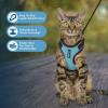 imageVoyager Stepin Lock Adjustable Cat Harness w Cat Leash Combo Set with Neoprene Handle 5ft  Supports Small Medium and Large Breed Cats by Best Pet Supplies  ArmyBlack Trim SBlack TrimBaby Blue 327