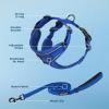 imageVoyager Stepin Lock Adjustable Cat Harness w Cat Leash Combo Set with Neoprene Handle 5ft  Supports Small Medium and Large Breed Cats by Best Pet Supplies  ArmyBlack Trim SRoyal Blue 327