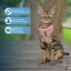 imageVoyager Stepin Lock Adjustable Cat Harness w Cat Leash Combo Set with Neoprene Handle 5ft  Supports Small Medium and Large Breed Cats by Best Pet Supplies  ArmyBlack Trim SPink 327