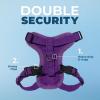 imageVoyager Stepin Lock Adjustable Cat Harness w Cat Leash Combo Set with Neoprene Handle 5ft  Supports Small Medium and Large Breed Cats by Best Pet Supplies  ArmyBlack Trim SHarness Leash Set Purple
