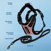 imageVoyager Stepin Lock Adjustable Cat Harness w Cat Leash Combo Set with Neoprene Handle 5ft  Supports Small Medium and Large Breed Cats by Best Pet Supplies  ArmyBlack Trim SHarness Leash Set PinkBlack Trim