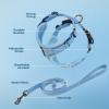 imageVoyager Stepin Lock Adjustable Cat Harness w Cat Leash Combo Set with Neoprene Handle 5ft  Supports Small Medium and Large Breed Cats by Best Pet Supplies  ArmyBlack Trim SBaby Blue 327