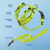 imageVoyager Stepin Lock Adjustable Cat Harness w Cat Leash Combo Set with Neoprene Handle 5ft  Supports Small Medium and Large Breed Cats by Best Pet Supplies  ArmyBlack Trim SLime 327