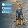 imageVoyager Stepin Lock Adjustable Cat Harness w Cat Leash Combo Set with Neoprene Handle 5ft  Supports Small Medium and Large Breed Cats by Best Pet Supplies  ArmyBlack Trim SRoyal Blue 327