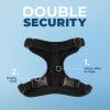 imageVoyager Stepin Lock Adjustable Cat Harness w Cat Leash Combo Set with Neoprene Handle 5ft  Supports Small Medium and Large Breed Cats by Best Pet Supplies  ArmyBlack Trim SBlack 327