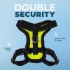 imageVoyager Stepin Lock Adjustable Cat Harness w Cat Leash Combo Set with Neoprene Handle 5ft  Supports Small Medium and Large Breed Cats by Best Pet Supplies  ArmyBlack Trim SHarness Leash Set Lime GreenBlack Trim