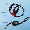 imageVoyager Stepin Lock Adjustable Cat Harness w Cat Leash Combo Set with Neoprene Handle 5ft  Supports Small Medium and Large Breed Cats by Best Pet Supplies  ArmyBlack Trim SBlack TrimRed 327