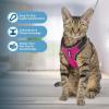 imageVoyager Stepin Lock Adjustable Cat Harness w Cat Leash Combo Set with Neoprene Handle 5ft  Supports Small Medium and Large Breed Cats by Best Pet Supplies  ArmyBlack Trim SBlack TrimFuchsia 327