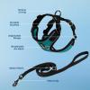 imageVoyager Stepin Lock Adjustable Cat Harness w Cat Leash Combo Set with Neoprene Handle 5ft  Supports Small Medium and Large Breed Cats by Best Pet Supplies  ArmyBlack Trim SBlack TrimTurquoise 327