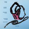 imageVoyager Stepin Lock Adjustable Cat Harness w Cat Leash Combo Set with Neoprene Handle 5ft  Supports Small Medium and Large Breed Cats by Best Pet Supplies  ArmyBlack Trim SHarness Leash Set FuchsiaBlack Trim