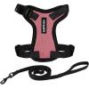 imageVoyager Stepin Lock Adjustable Cat Harness w Cat Leash Combo Set with Neoprene Handle 5ft  Supports Small Medium and Large Breed Cats by Best Pet Supplies  ArmyBlack Trim SHarness Leash Set PinkBlack Trim