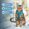 imageVoyager Stepin Lock Adjustable Cat Harness w Cat Leash Combo Set with Neoprene Handle 5ft  Supports Small Medium and Large Breed Cats by Best Pet Supplies  ArmyBlack Trim STurquoise 327