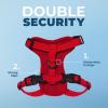 imageVoyager Stepin Lock Adjustable Cat Harness w Cat Leash Combo Set with Neoprene Handle 5ft  Supports Small Medium and Large Breed Cats by Best Pet Supplies  ArmyBlack Trim SHarness Leash Set Red
