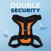 imageVoyager Stepin Lock Adjustable Cat Harness w Cat Leash Combo Set with Neoprene Handle 5ft  Supports Small Medium and Large Breed Cats by Best Pet Supplies  ArmyBlack Trim SHarness Leash Set OrangeBlack Trim
