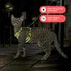 imageVoyager Stepin Lock Adjustable Cat Harness w Cat Leash Combo Set with Neoprene Handle 5ft  Supports Small Medium and Large Breed Cats by Best Pet Supplies  ArmyBlack Trim SLime 327