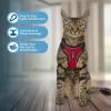 imageVoyager Stepin Lock Adjustable Cat Harness w Cat Leash Combo Set with Neoprene Handle 5ft  Supports Small Medium and Large Breed Cats by Best Pet Supplies  ArmyBlack Trim SBlack TrimRed 327