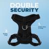 imageVoyager Stepin Lock Adjustable Cat Harness w Cat Leash Combo Set with Neoprene Handle 5ft  Supports Small Medium and Large Breed Cats by Best Pet Supplies  ArmyBlack Trim SHarness Leash Set Black