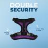 imageVoyager Stepin Lock Adjustable Cat Harness w Cat Leash Combo Set with Neoprene Handle 5ft  Supports Small Medium and Large Breed Cats by Best Pet Supplies  ArmyBlack Trim SBlack TrimPurple 327