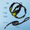 imageVoyager Stepin Lock Adjustable Cat Harness w Cat Leash Combo Set with Neoprene Handle 5ft  Supports Small Medium and Large Breed Cats by Best Pet Supplies  ArmyBlack Trim SBlack TrimLime 327