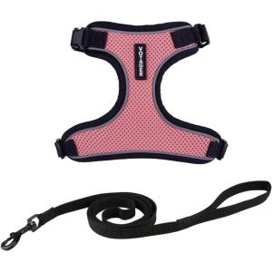 imageVoyager Stepin Lock Adjustable Cat Harness w Cat Leash Combo Set with Neoprene Handle 5ft  Supports Small Medium and Large Breed Cats by Best Pet Supplies  ArmyBlack Trim SBlack TrimPink 327