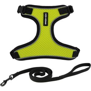 imageVoyager Stepin Lock Adjustable Cat Harness w Cat Leash Combo Set with Neoprene Handle 5ft  Supports Small Medium and Large Breed Cats by Best Pet Supplies  ArmyBlack Trim SBlack TrimLime 327