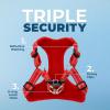 imageBest Pet Supplies Voyager Adjustable Dog Vest Harness Breathable No Pull Harness for Small Medium Large Dogs Harness for Walking Jogging Easy Stepin Reflective Stripes  Turquoise SHarness Leash Set Red