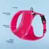 imageBest Pet Supplies Voyager Adjustable Dog Vest Harness Breathable No Pull Harness for Small Medium Large Dogs Harness for Walking Jogging Easy Stepin Reflective Stripes  Turquoise S220 Style Fuchsia