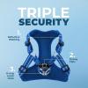 imageBest Pet Supplies Voyager Adjustable Dog Vest Harness Breathable No Pull Harness for Small Medium Large Dogs Harness for Walking Jogging Easy Stepin Reflective Stripes  Turquoise SHarness Leash Set Royal Blue