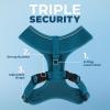imageBest Pet Supplies Voyager Adjustable Dog Vest Harness Breathable No Pull Harness for Small Medium Large Dogs Harness for Walking Jogging Easy Stepin Reflective Stripes  Turquoise S220 Style Turquoise