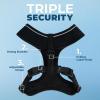 imageBest Pet Supplies Voyager Adjustable Dog Vest Harness Breathable No Pull Harness for Small Medium Large Dogs Harness for Walking Jogging Easy Stepin Reflective Stripes  Turquoise S220 Style Black