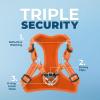 imageBest Pet Supplies Voyager Adjustable Dog Vest Harness Breathable No Pull Harness for Small Medium Large Dogs Harness for Walking Jogging Easy Stepin Reflective Stripes  Turquoise SHarness Orange
