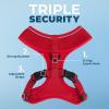 imageBest Pet Supplies Voyager Adjustable Dog Vest Harness Breathable No Pull Harness for Small Medium Large Dogs Harness for Walking Jogging Easy Stepin Reflective Stripes  Turquoise S220 Style Red