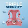 imageBest Pet Supplies Voyager Adjustable Dog Vest Harness Breathable No Pull Harness for Small Medium Large Dogs Harness for Walking Jogging Easy Stepin Reflective Stripes  Turquoise SHarness Leash Set Pink