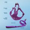 imageBest Pet Supplies Voyager Adjustable Dog Vest Harness Breathable No Pull Harness for Small Medium Large Dogs Harness for Walking Jogging Easy Stepin Reflective Stripes  Turquoise SHarness Leash Set Purple