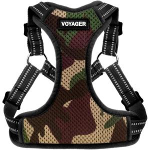 imageBest Pet Supplies Voyager Adjustable Dog Vest Harness Breathable No Pull Harness for Small Medium Large Dogs Harness for Walking Jogging Easy Stepin Reflective Stripes  Turquoise SHarness ArmyBlack Trim