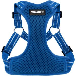 imageBest Pet Supplies Voyager Adjustable Dog Vest Harness Breathable No Pull Harness for Small Medium Large Dogs Harness for Walking Jogging Easy Stepin Reflective Stripes  Turquoise SHarness Royal Blue