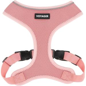 imageBest Pet Supplies Voyager Adjustable Dog Vest Harness Breathable No Pull Harness for Small Medium Large Dogs Harness for Walking Jogging Easy Stepin Reflective Stripes  Turquoise S220 Style Pink