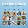 imageBest Pet Supplies  All Weather MeshPlush Reflective No Pull Harness for Small Medium Dogs Cats  Secure with Hook ampamp Loop Fastener Buckle Double DRings  Fuchsia Corduroy MRed Plush