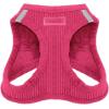 imageBest Pet Supplies  All Weather MeshPlush Reflective No Pull Harness for Small Medium Dogs Cats  Secure with Hook ampamp Loop Fastener Buckle Double DRings  Fuchsia Corduroy MFuchsia Corduroy