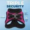 imageBest Pet Supplies  All Weather MeshPlush Reflective No Pull Harness for Small Medium Dogs Cats  Secure with Hook ampamp Loop Fastener Buckle Double DRings  Fuchsia Corduroy MRed Rose Plush